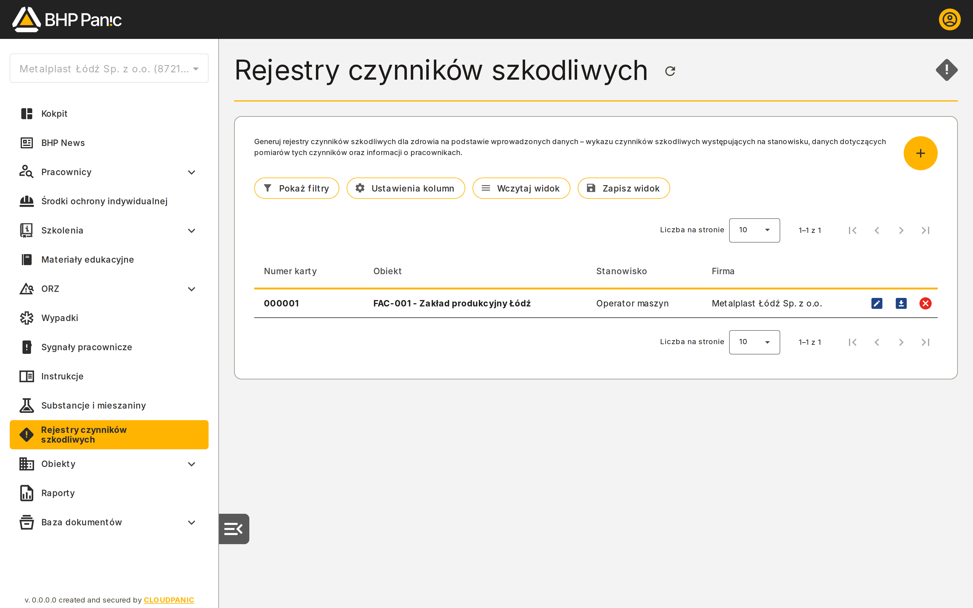 Ekran początkowy