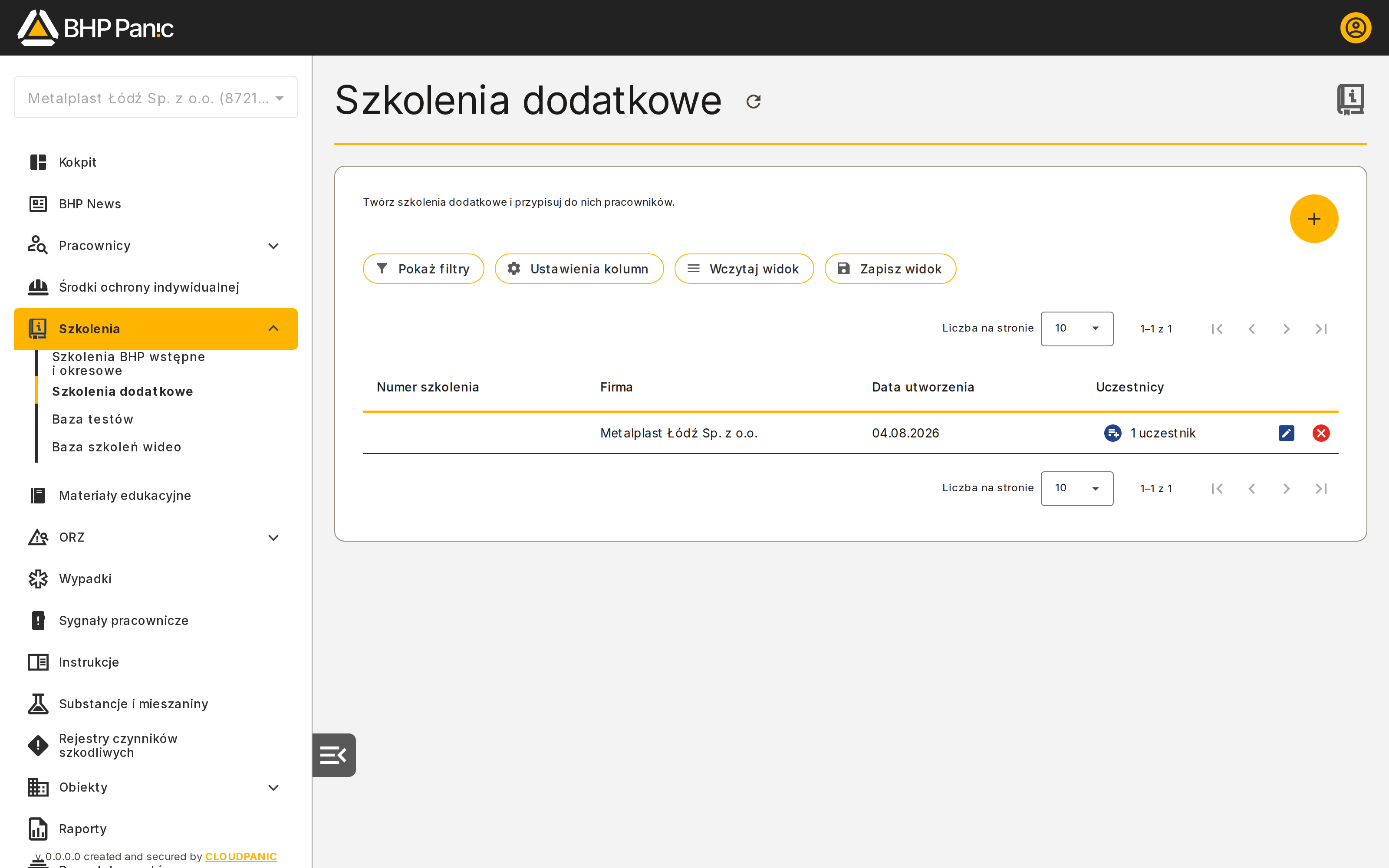 Widok początkowy